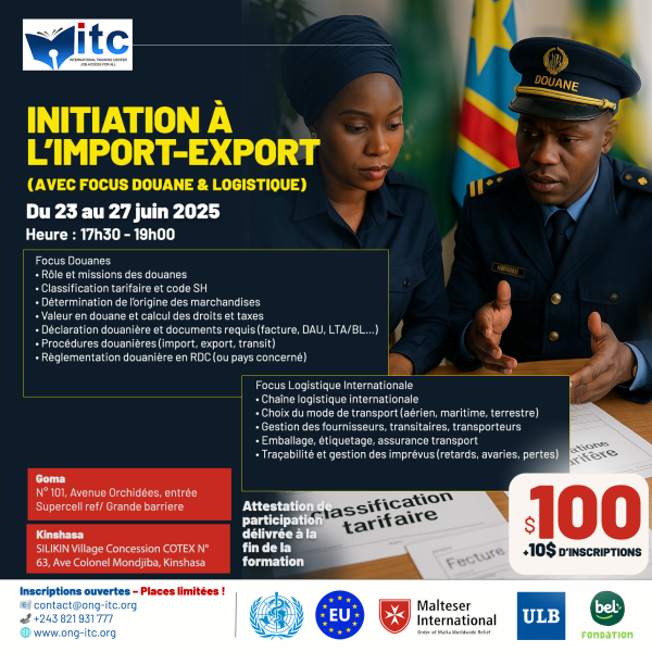 Formation ImportExport Douane  Logistique